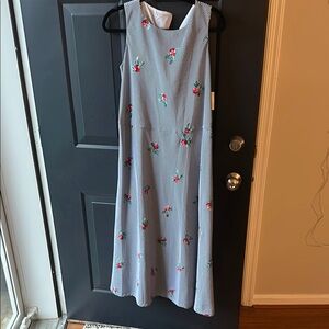 Anne Klein white  and White Floral Dress